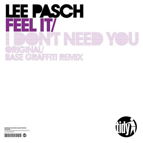 Lee Pasch : Feel It / I Don't Need You (12")
