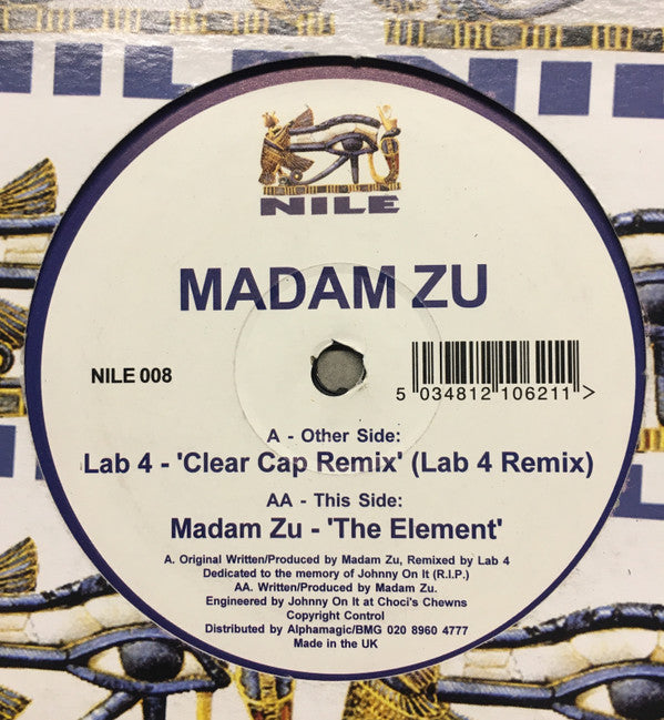 Madam Zu : Clear Cap Remix / The Element (12")