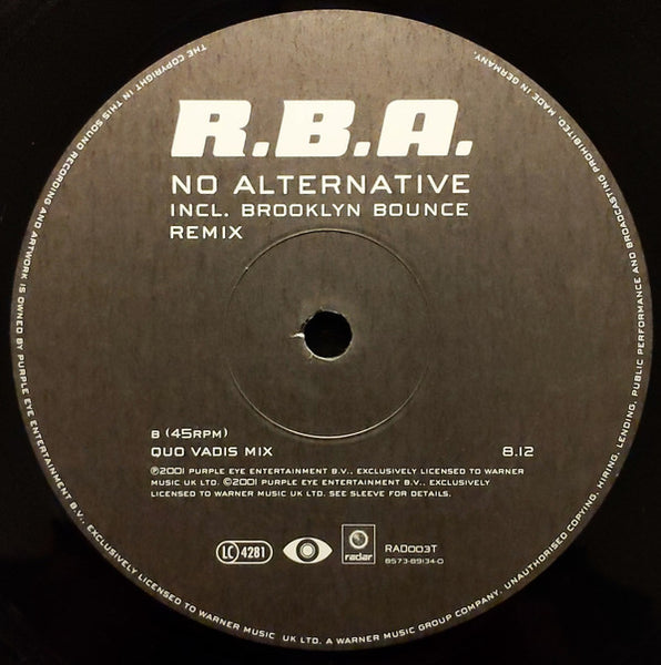 R.B.A. : No Alternative (12")