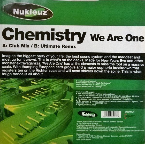 Chemistry : We Are One (12")