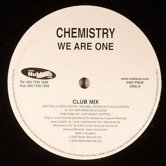 Chemistry : We Are One (12")
