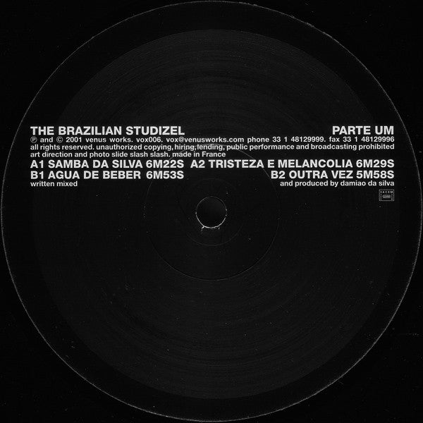 Damiao Da Silva : The Brazilian Studizel (Parte Um) (12")