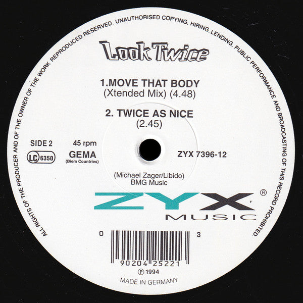 Look Twice : Move That Body (12")