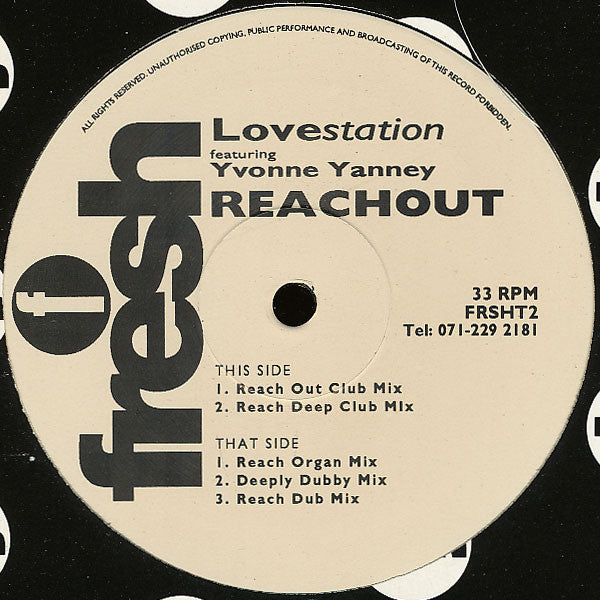 Lovestation Featuring Yvonne Yanney : Reachout (12")
