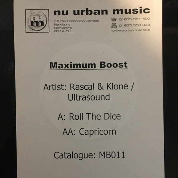 Rascal & Klone / Ultrasound (2) : Roll The Dice / Capricorn (12", W/Lbl)