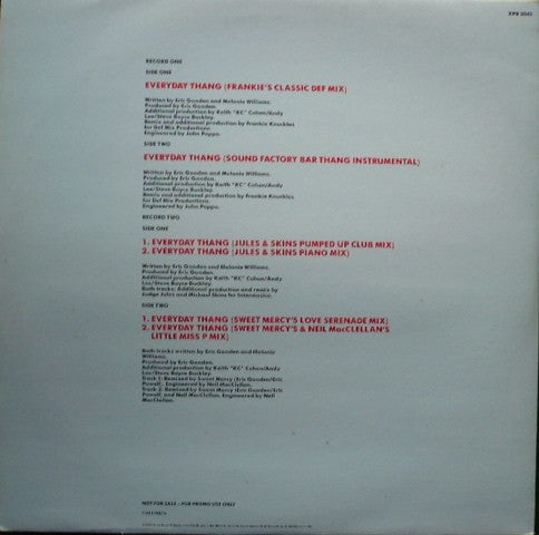 Melanie Williams : Everyday Thang (2x12", Promo)