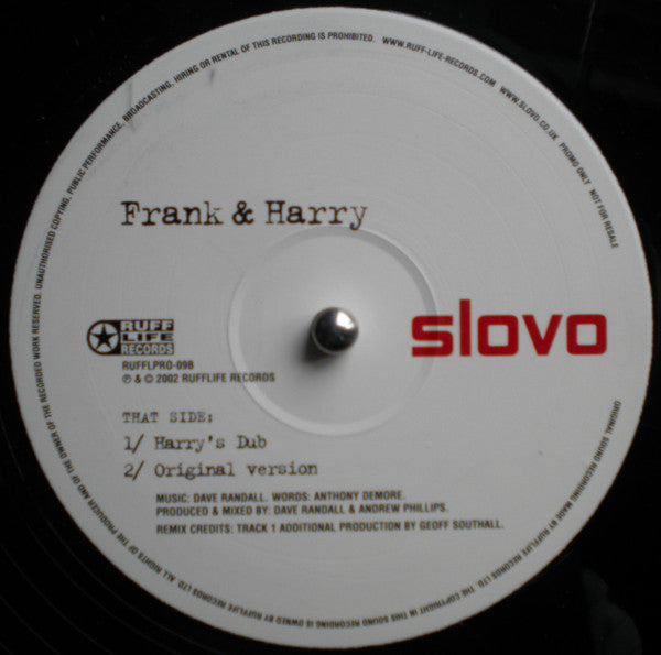 Slovo : Frank & Harry (12", Promo)