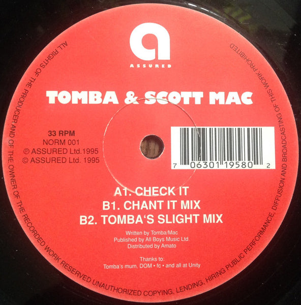 Tomba & Scott Mac : Check It (12")