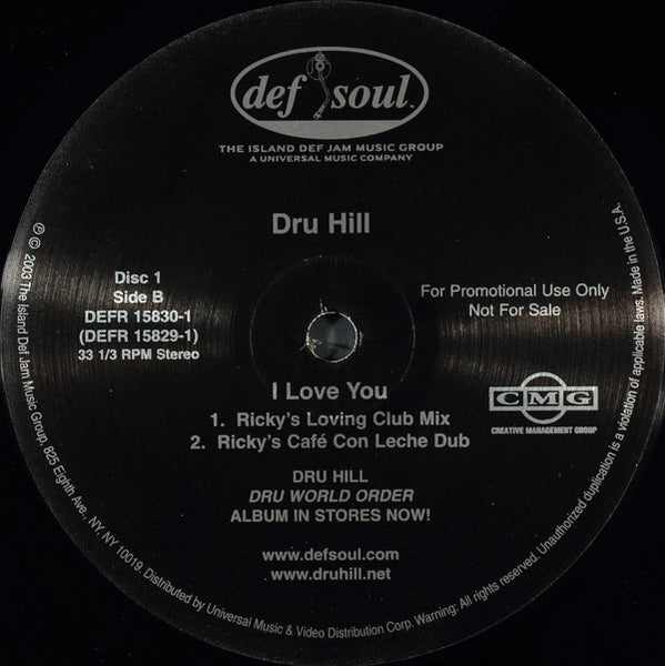 Dru Hill : I Love You (2x12", Promo)