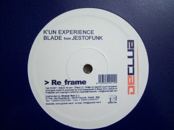 K'Un Experience / Blade From Jestofunk* : Gettin Drunk (12")