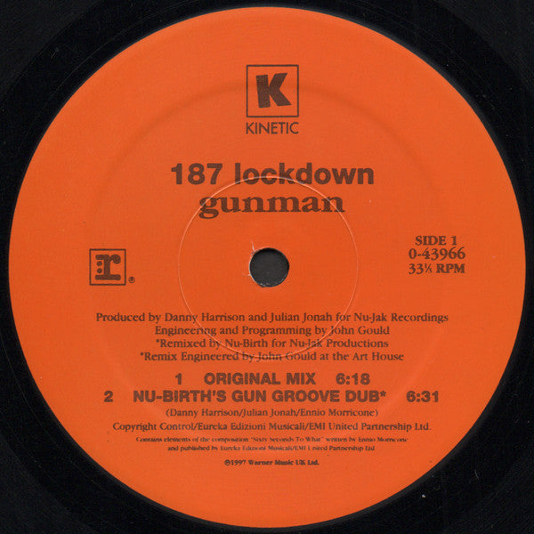 187 Lockdown : Gunman (12")