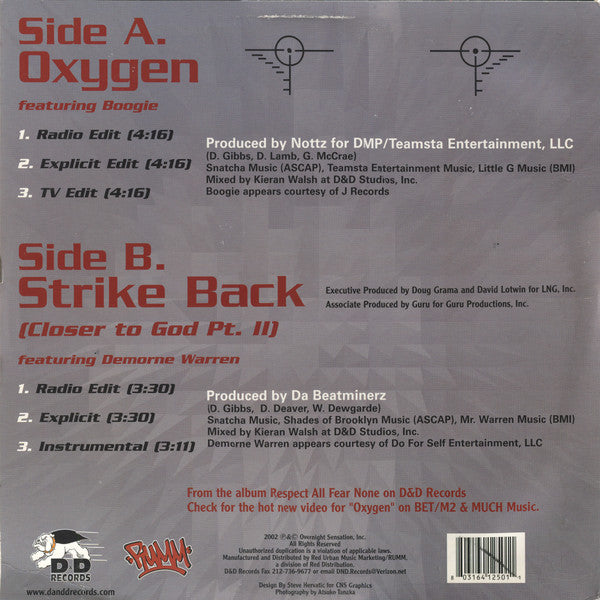 Krumb Snatcha : Oxygen / Strike Back (Closer To God Pt. II) (12")