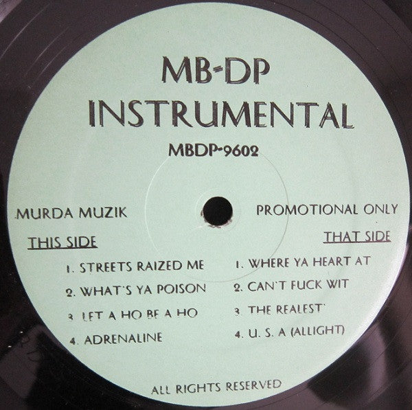 Mobb Deep : Murda Muzik (Instrumental) (LP, Promo, Unofficial)