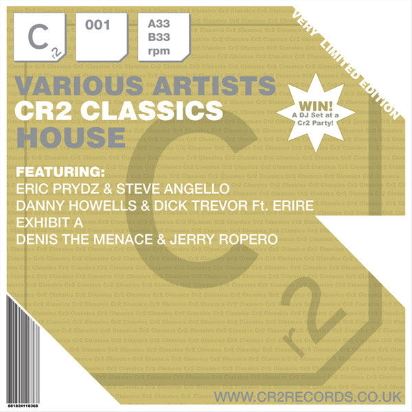 Various : CR2 Classics - House (12", Ltd)