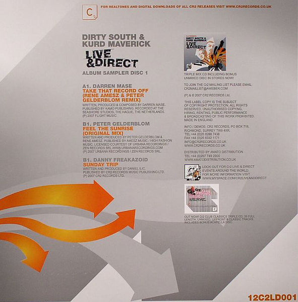 Various : Live & Direct - Album Sampler Disc 1 (12", Ltd, Smplr)