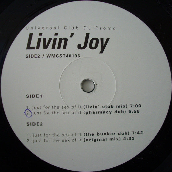 Livin' Joy : Just For The Sex Of It (12", Promo)