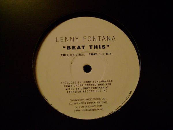 Lenny Fontana : Beat This (12")