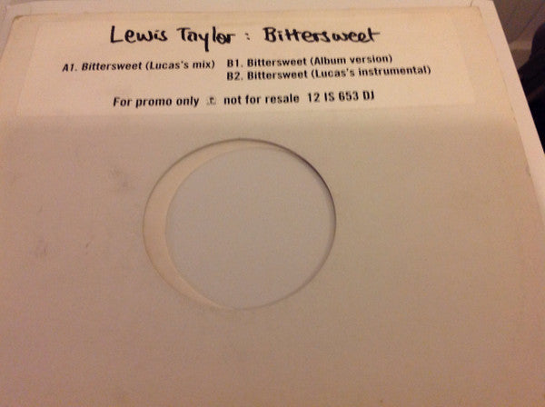 Lewis Taylor : Bittersweet (12", Promo)