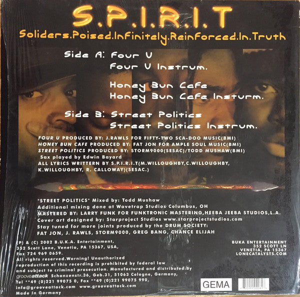 S.P.I.R.I.T. : Four U (12")