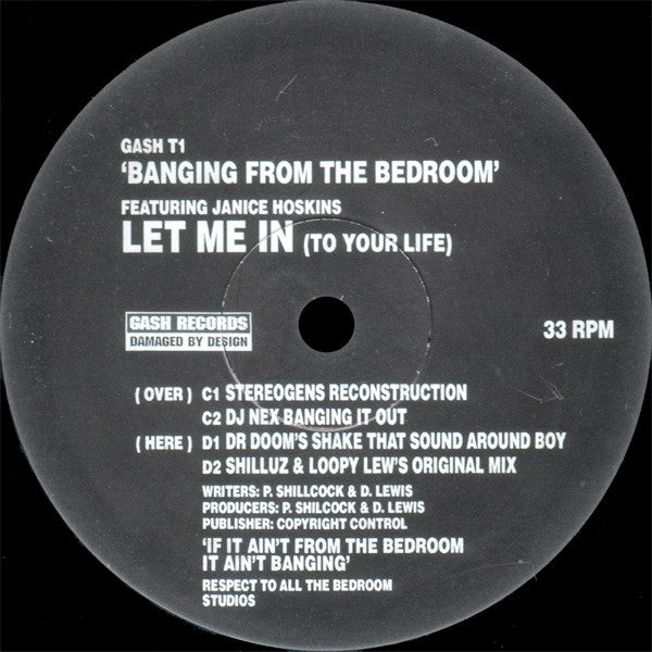 Banging From The Bedroom Featuring Janice Hoskins : Let Me In (To Your Life) (2x12")