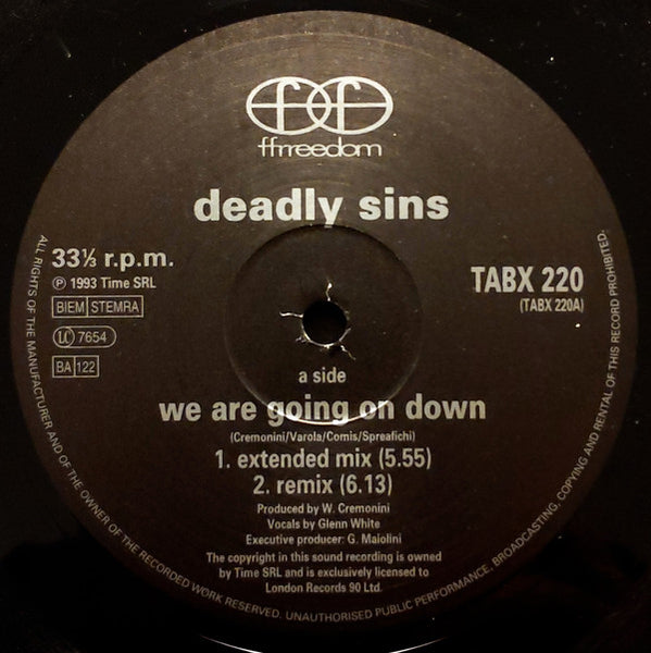 Deadly Sins : We Are Going On Down (12", Single)
