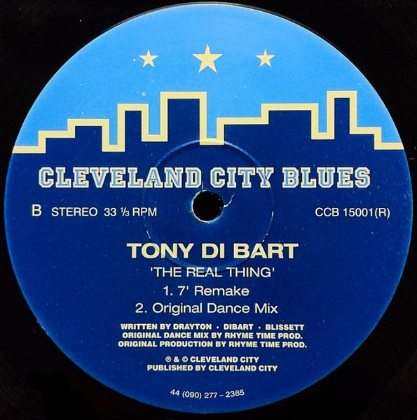 Tony Di Bart : The Real Thing (12", Single)