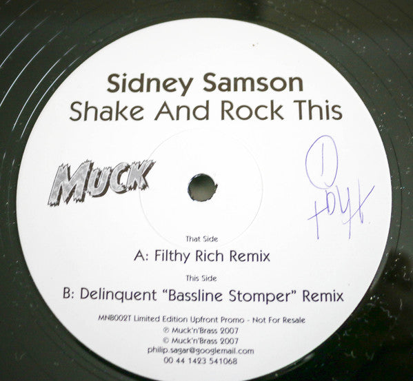 Sidney Samson : Shake And Rock This (12", Ltd, Promo)