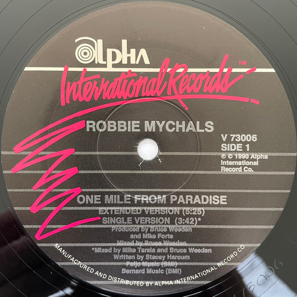 Robbie Mychals : One Mile From Paradise (12")