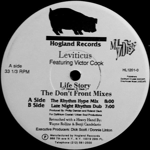 Leviticus (2) Featuring Victor Cook* : Life Story (The Don't Front Mixes) (12")