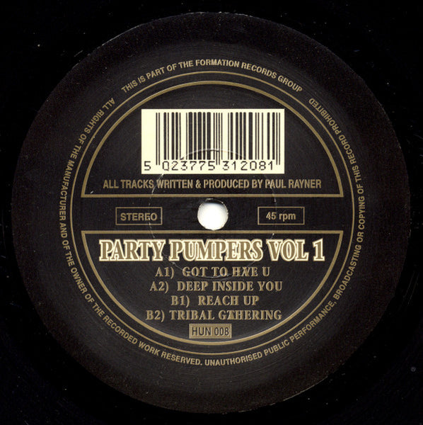 Paul Rayner : Party Pumpers Vol 1 (12")
