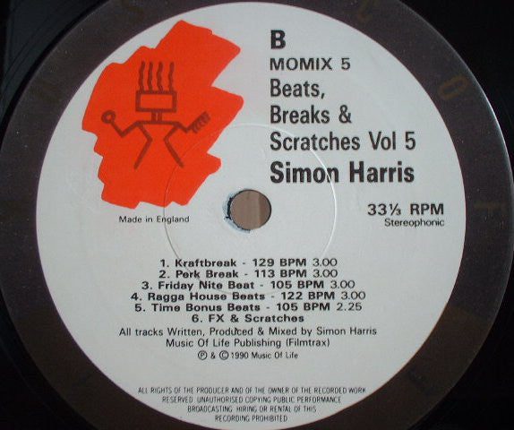 Simon Harris : Beats, Breaks & Scratches Volume 5 (LP, Album)