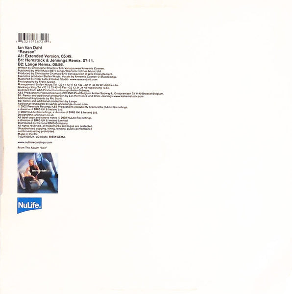 Ian Van Dahl : Reason (12")