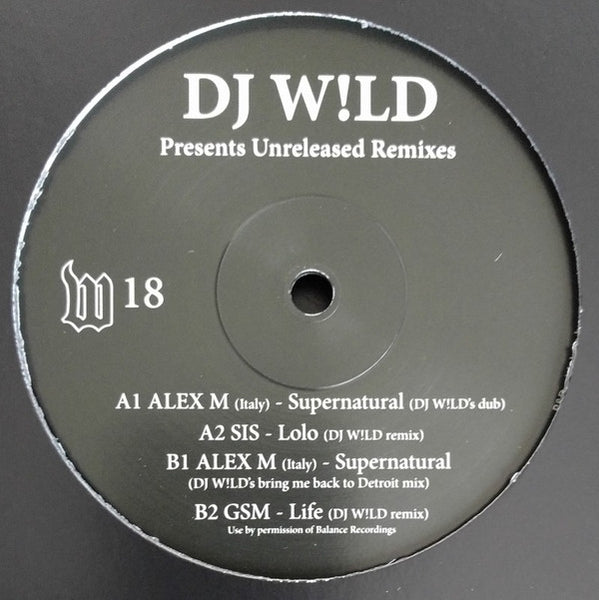 DJ Wild : Unreleased Remixes (12")