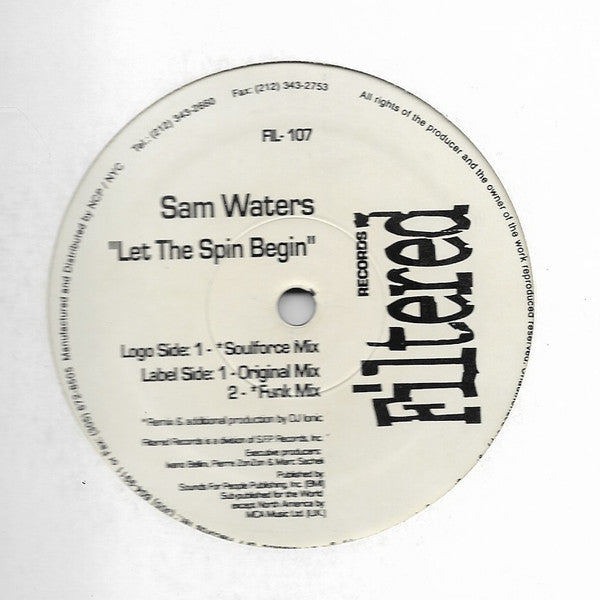 Sam Waters : Let The Spin Begin (12", Maxi)