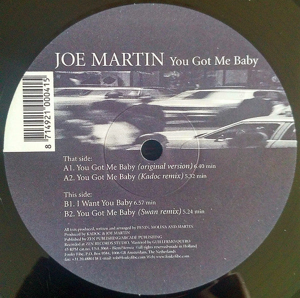 Joe Martin : You Got Me Baby (12", Maxi)