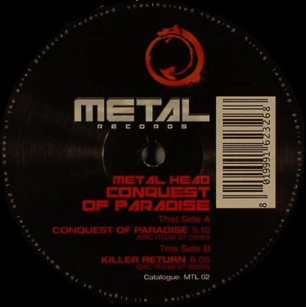Metal Head : Conquest Of Paradise (12")