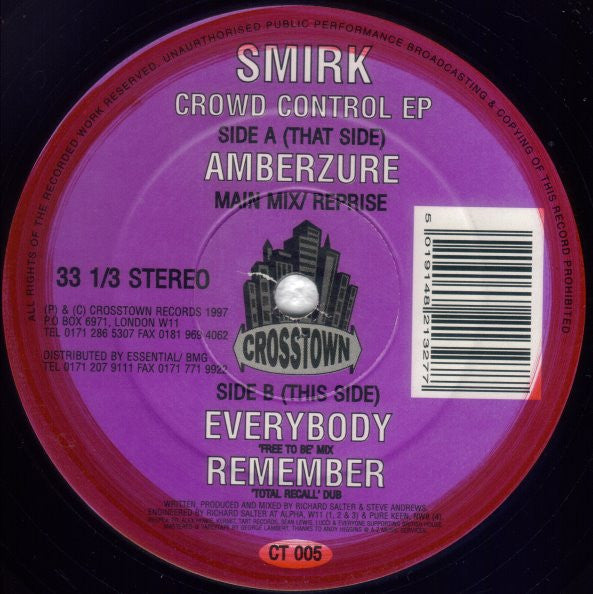 Smirk : Crowd Control EP (12")