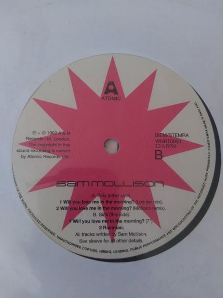 Sam Mollison : Will You Love Me In The Morning (12")