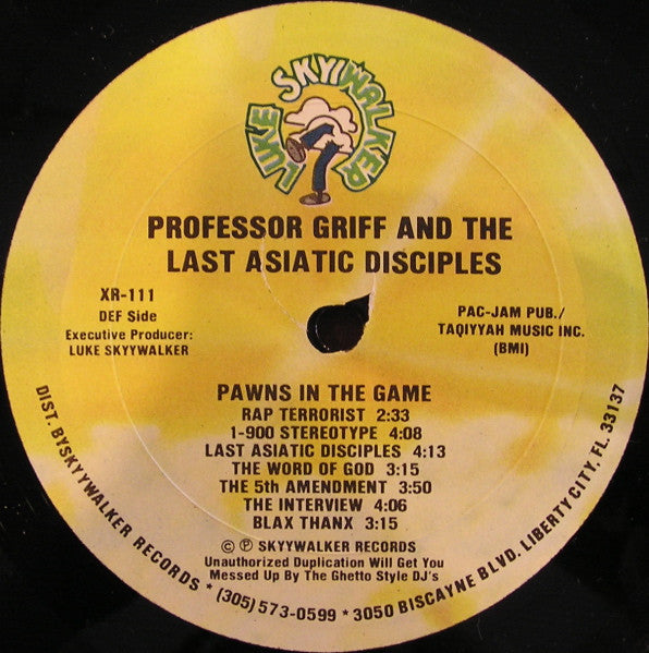 Professor Griff And The Last Asiatic Disciples : Pawns In The Game (LP, Album)