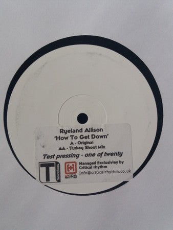 Ryeland Allison : How To Get Down (12", Promo)