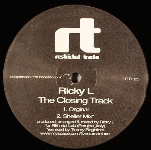 Ricky L : The Closing Track (12")