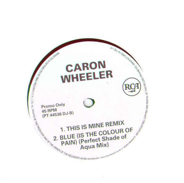 Caron Wheeler : Blue (Is The Colour Of Pain) (12", Promo)