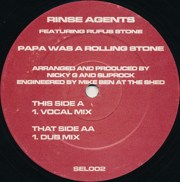 Rinse Agents Featuring Rufus Stone : Papa Was A Rolling Stone (12")
