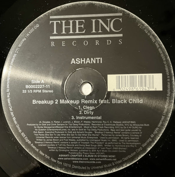 Ashanti : Breakup 2 Makeup (Remix) (12")