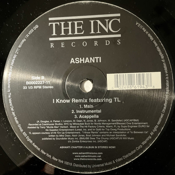 Ashanti : Breakup 2 Makeup (Remix) (12")