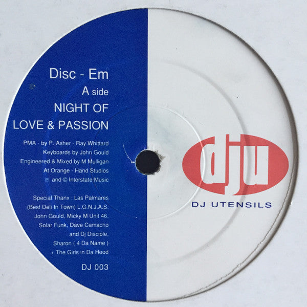 Disc - Em : Night Of Love & Passion (12")