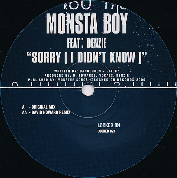 Monsta Boy Feat: Denzie : Sorry (12")
