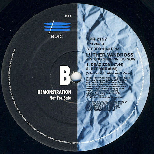 Luther Vandross : Ain't No Stoppin' Us Now (12", Promo)