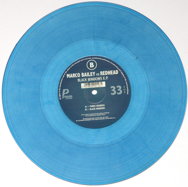Marco Bailey Vs Redhead* : Black Windows E.P. (10", EP, Blu)