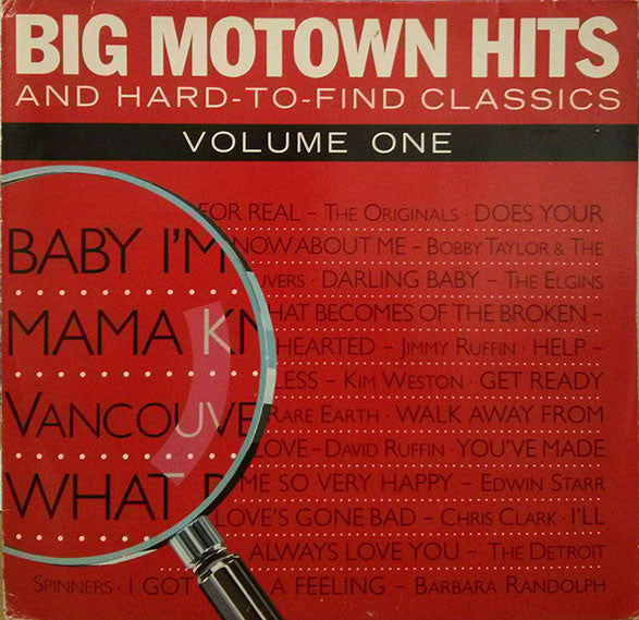 Various : Big Motown Hits And Hard To Find Classics - Volume 1 (LP, Comp)
